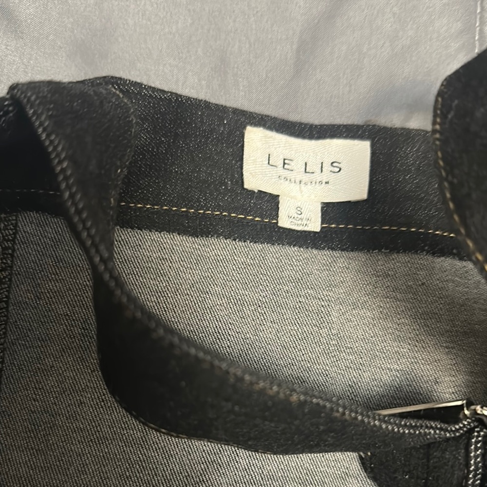 Le Lis Black Denim Midi Dress - Picture 2 of 3